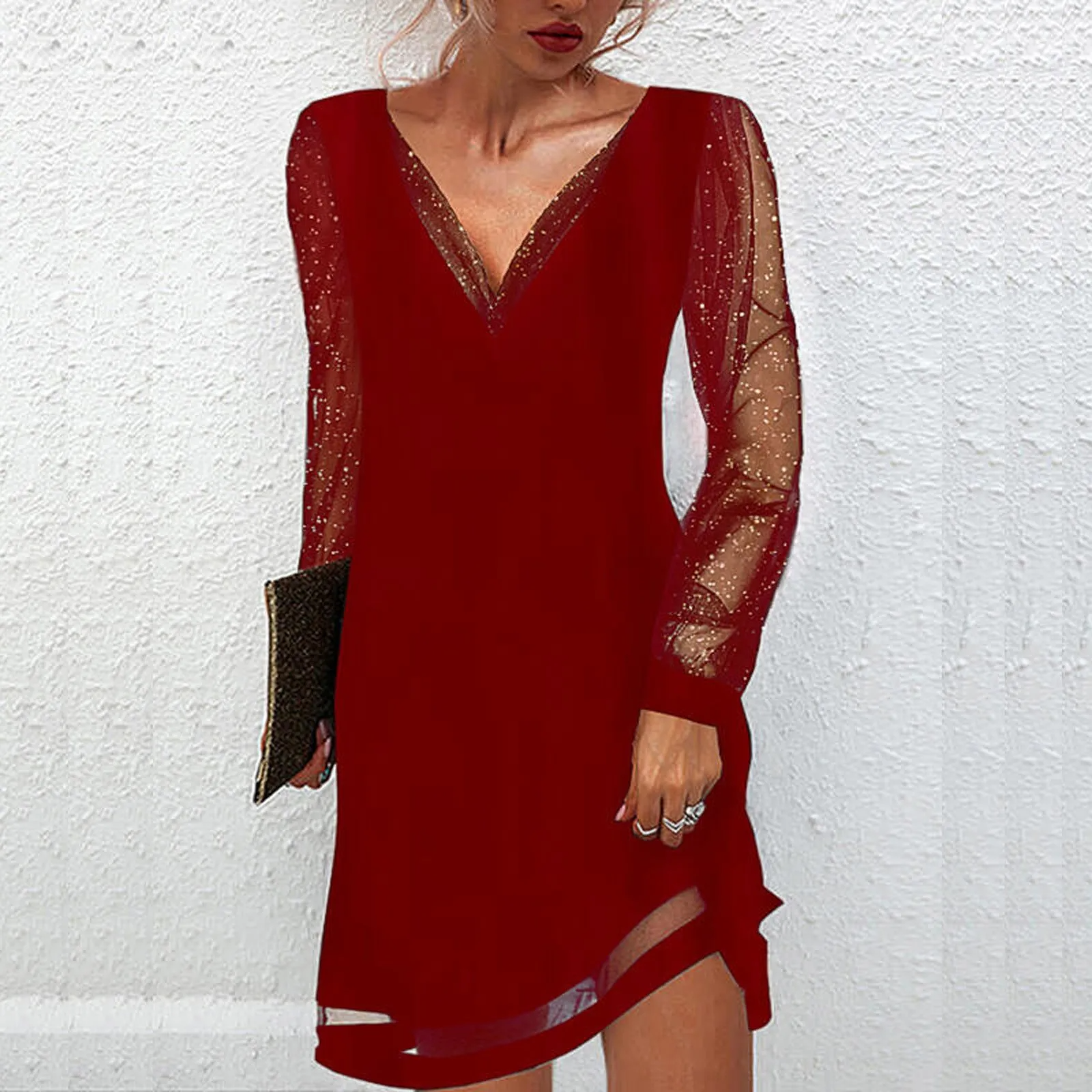 Damen - Elegantes Abendkleid - Hochwertiger Stoff - Formelles Kleid für besondere Anlässe