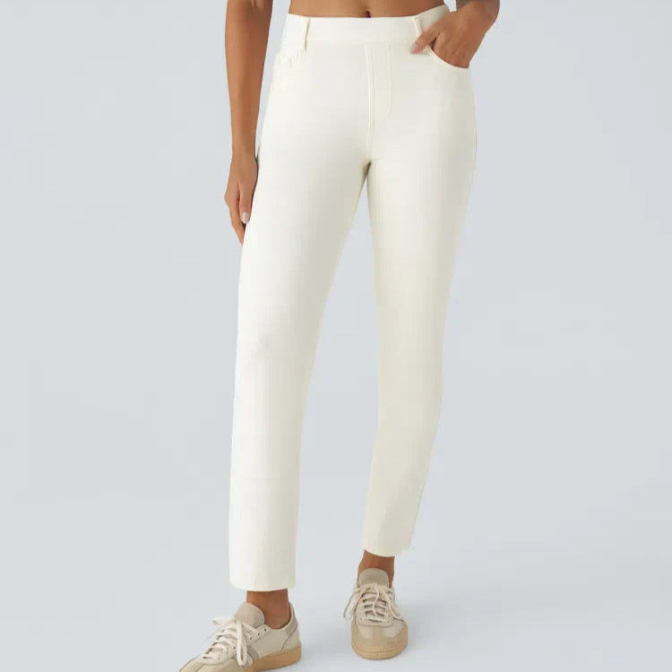 Damen - Elastische Hose - Dehnbarem Material - Ideal für den Alltag - Komfortabel und vielseitig