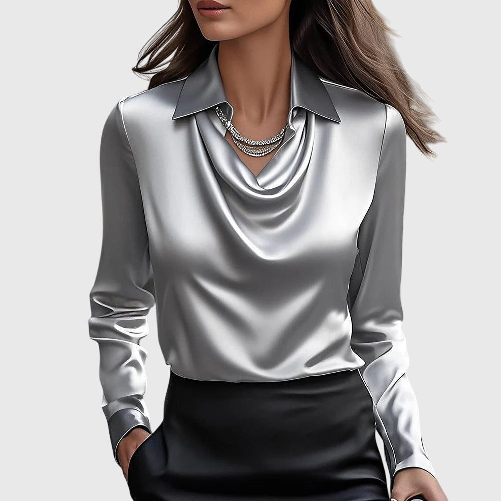 Damen - Elegante Bluse - Leichter Stoff - Fließendes Design - Stylisches Top für jeden Tag