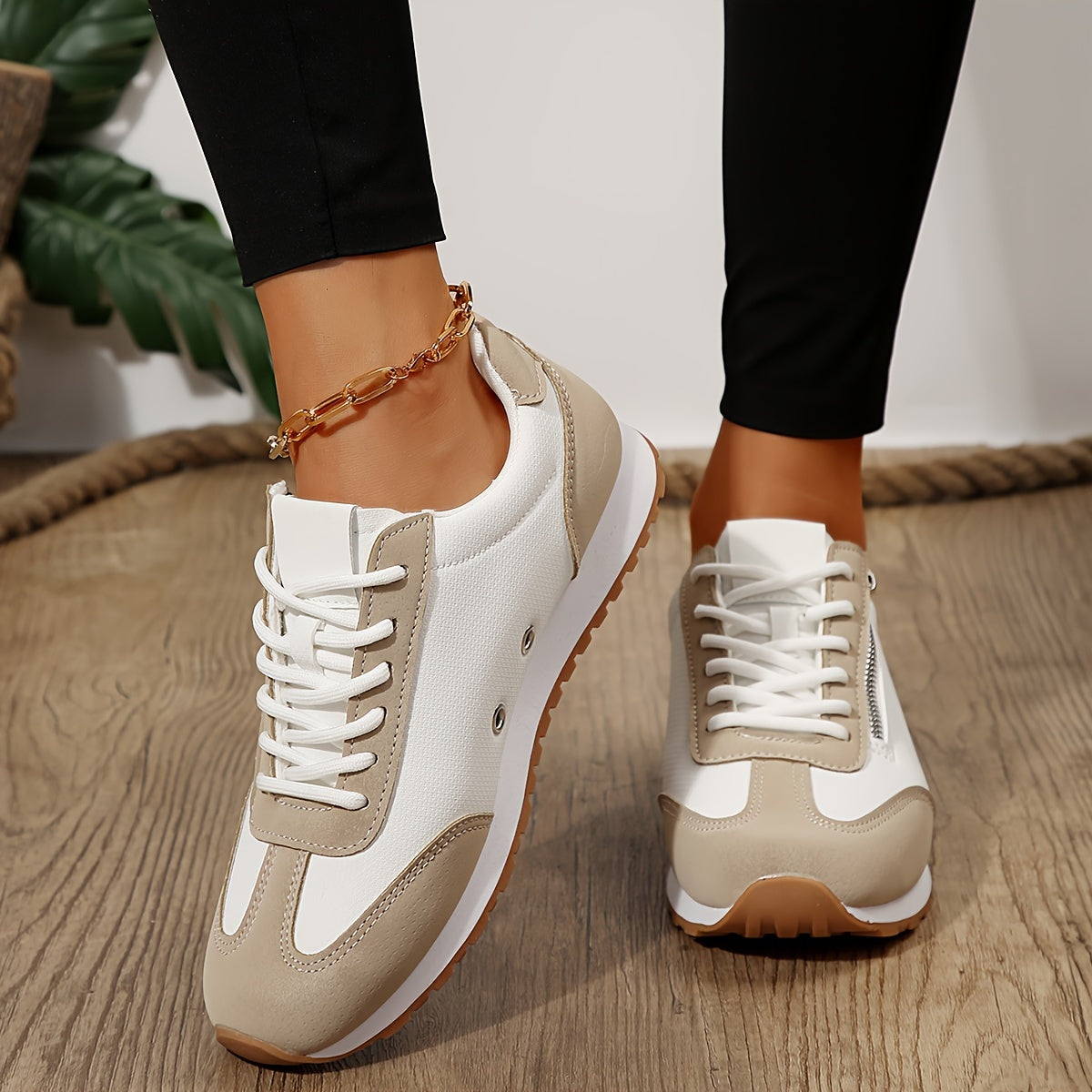 Damen - Plateauschuhe - Dehnbare Materialien - Höhenverstellbares Design - Bequeme Freizeitschuhe für Alltag und Stil