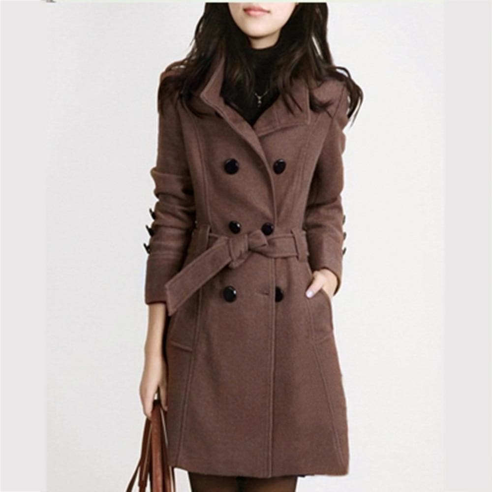Damen - Stylischer Trenchcoat - Taillengürtel - Eleganter Wettermantel für jede Gelegenheit