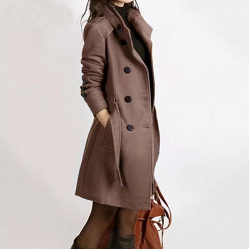 Damen - Stylischer Trenchcoat - Taillengürtel - Eleganter Wettermantel für jede Gelegenheit