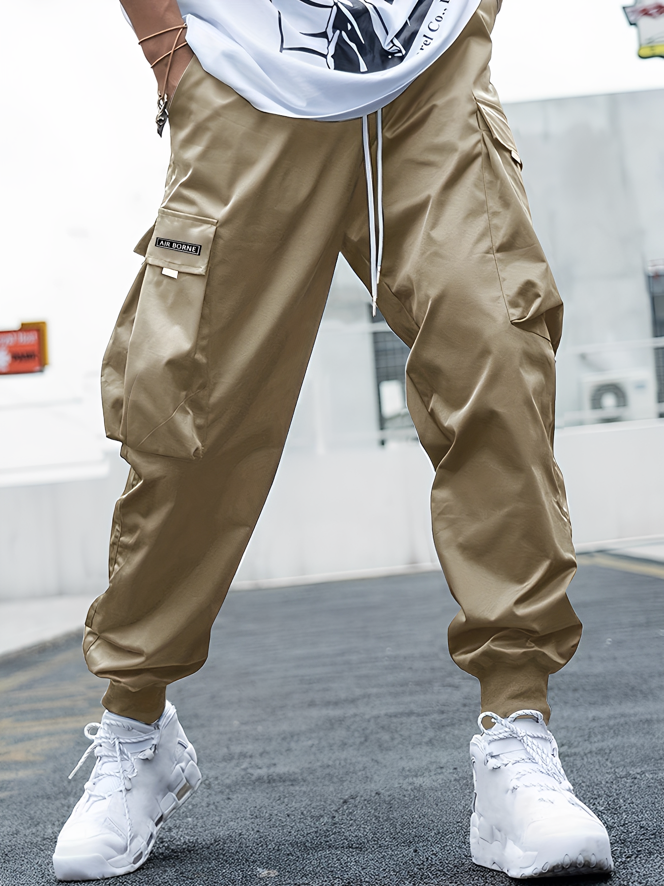 Eddy - Leichte, locker geschnittene Cargohose für Herren mit Kordelzug