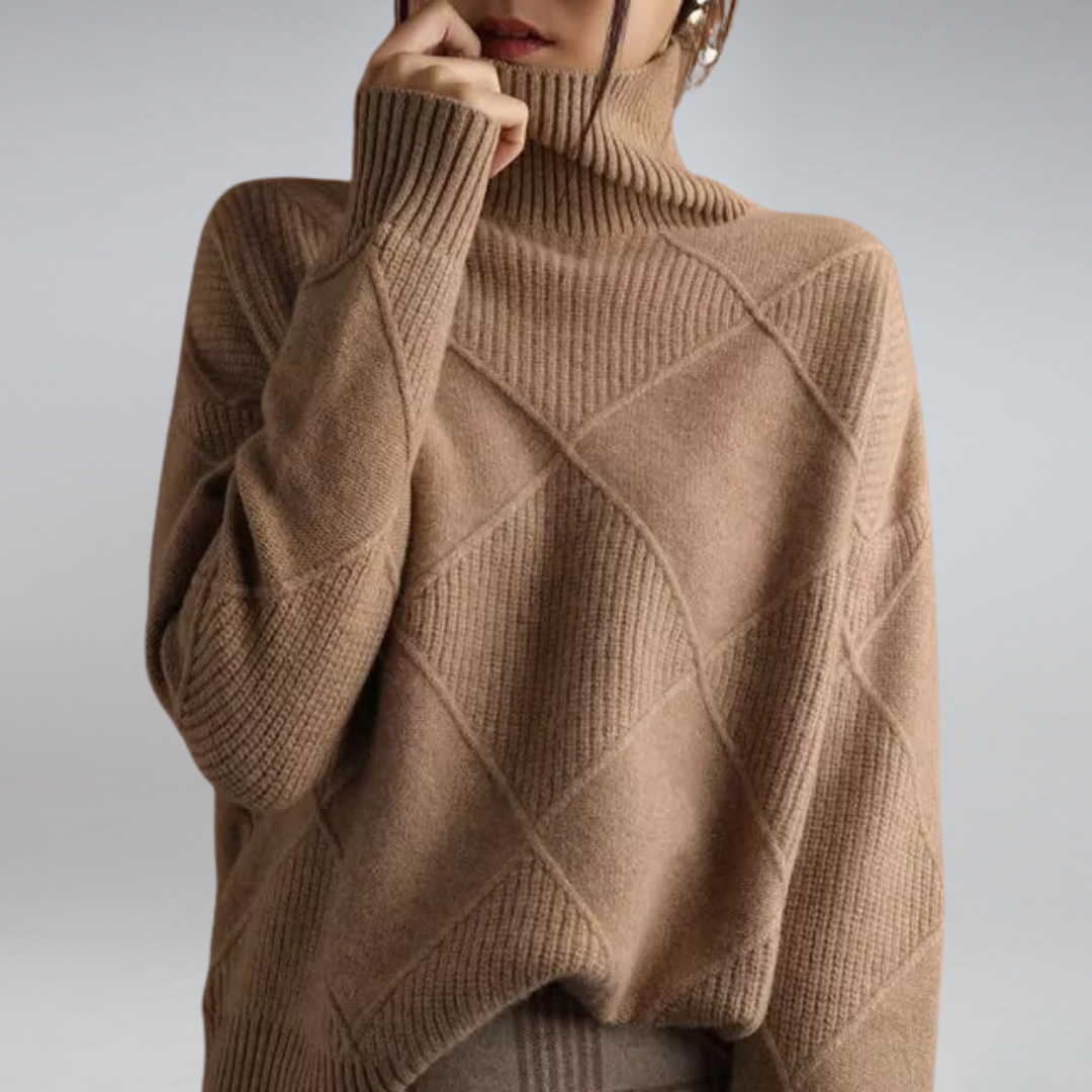 Damen - Strickpullover - Weiches und warmes Material - Rippenstruktur - Perfekt für die Wintermode