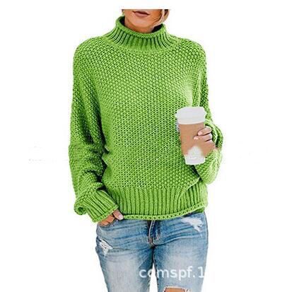 Damen - Strickpullover - Hoher Kragen - Perfekt für jeden Anlass