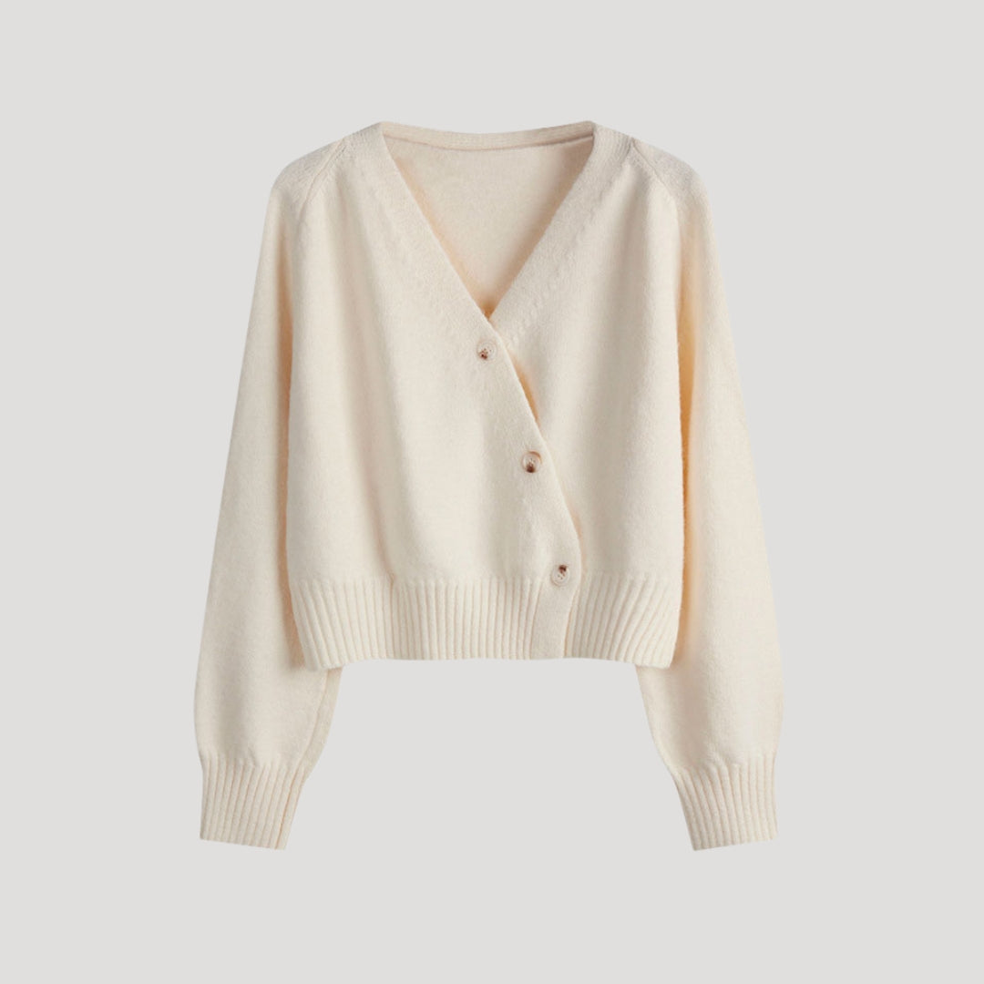 Damen - Strickjacke mit V-Ausschnitt - Weichen Stricktextur - Gemütlich & stylisch - Vielseitige Knöpfen-Jacke