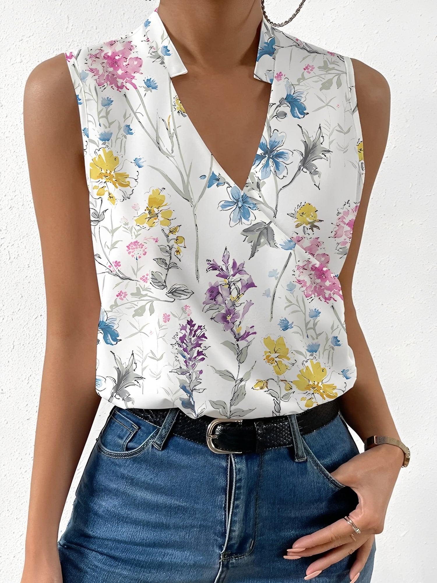 Marie - Stilvolle ärmellose Bluse für Damen