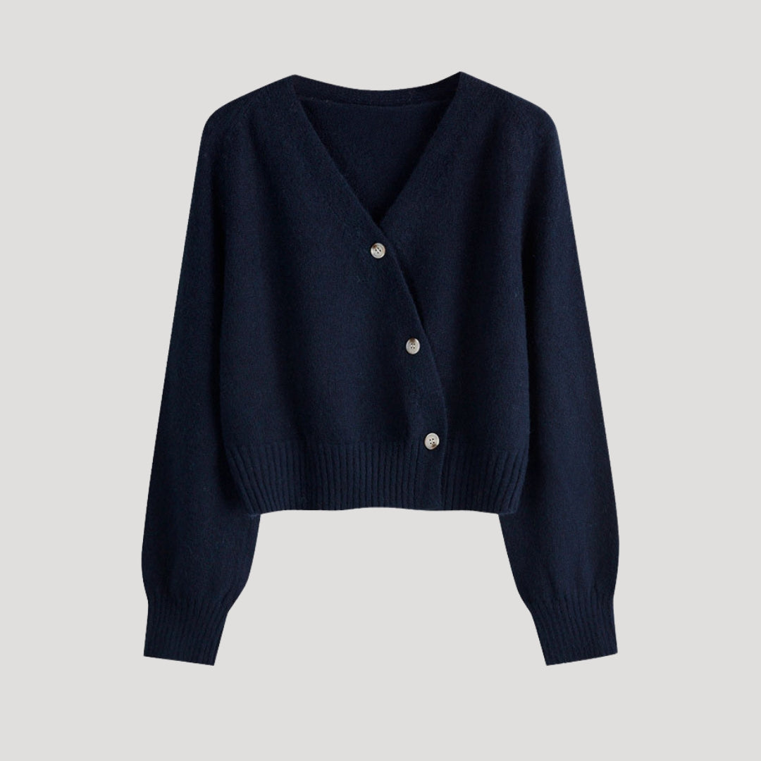Damen - Strickjacke mit V-Ausschnitt - Weichen Stricktextur - Gemütlich & stylisch - Vielseitige Knöpfen-Jacke