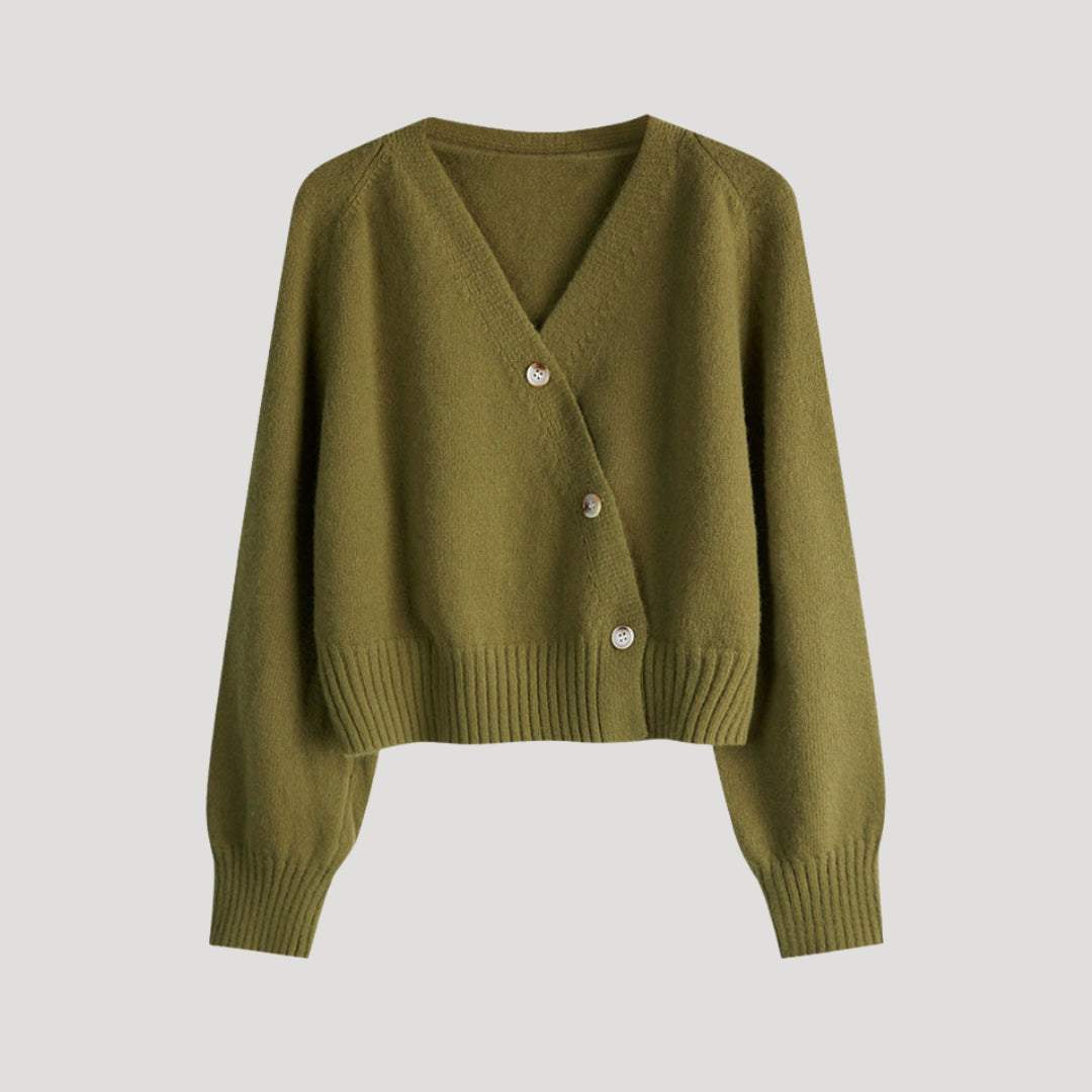 Damen - Strickjacke mit V-Ausschnitt - Weichen Stricktextur - Gemütlich & stylisch - Vielseitige Knöpfen-Jacke