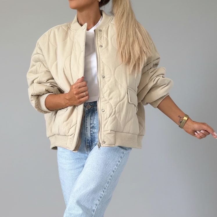Damen - Lässige Komfort Steppjacke - Vielseitig, Bequem und Stilvoll für jeden Anlass