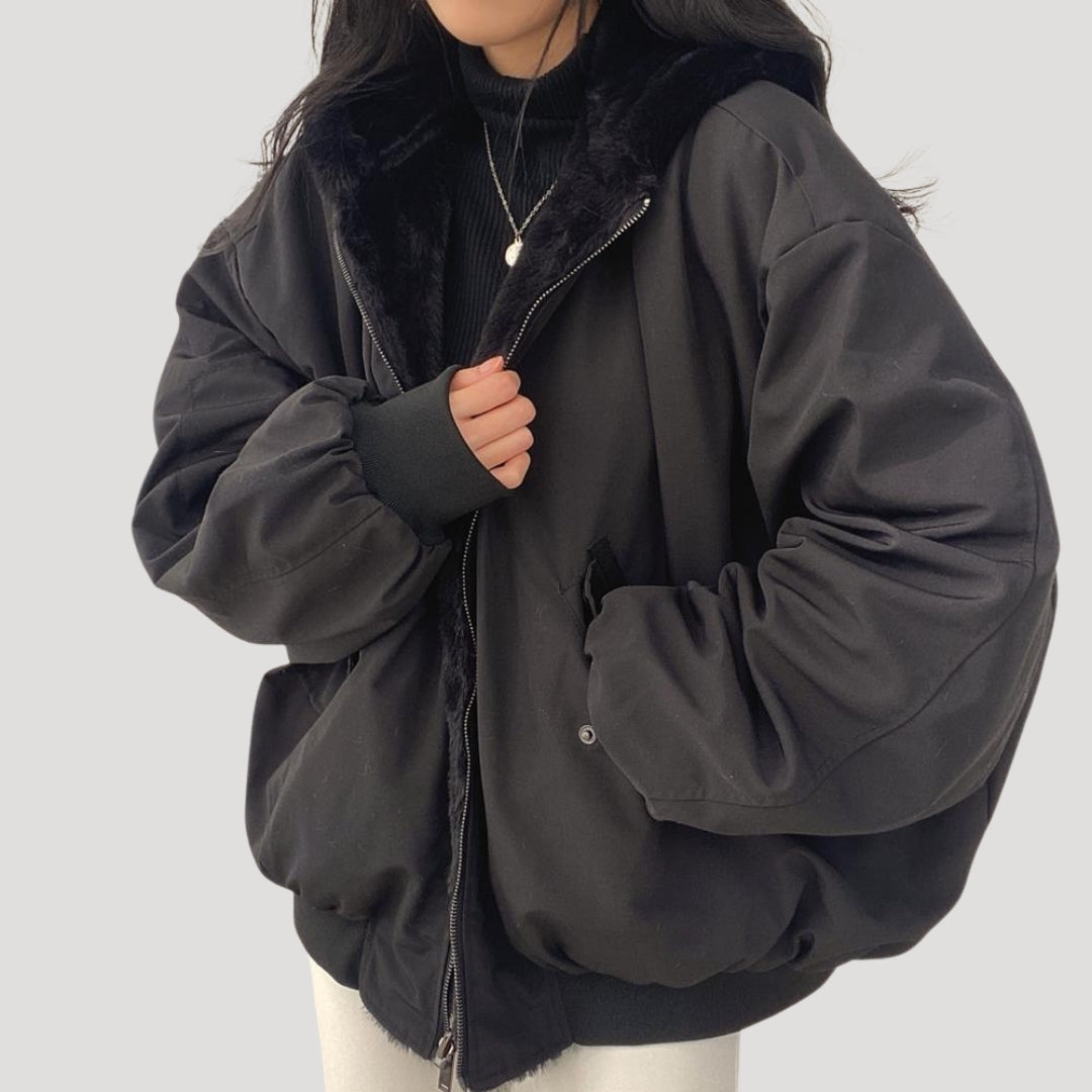 Damen - Teddy Mantel Jacke - Sherpa Fleece - Gemütlicher Winter Style für kalte Tage