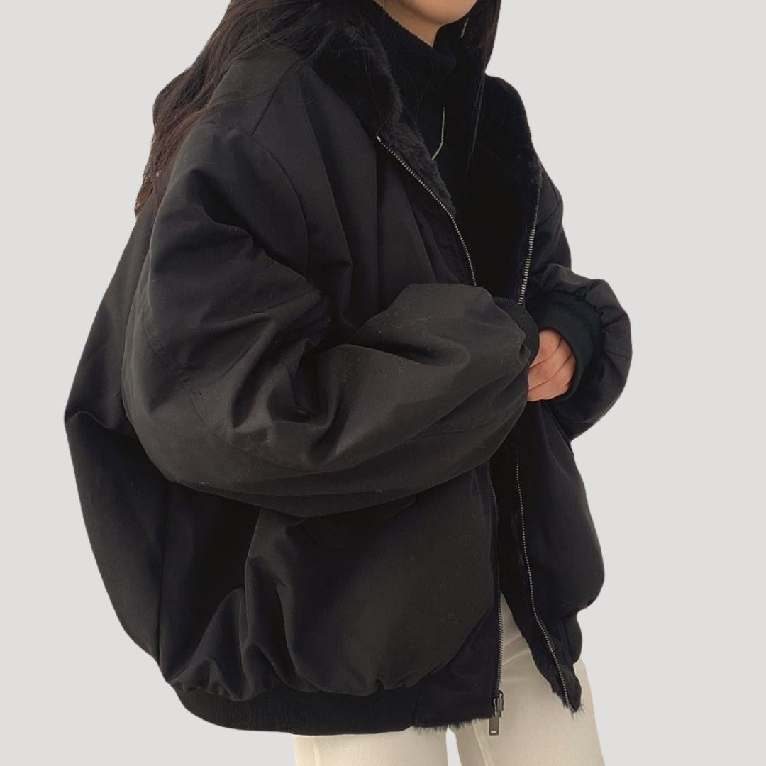 Damen - Teddy Mantel Jacke - Sherpa Fleece - Gemütlicher Winter Style für kalte Tage