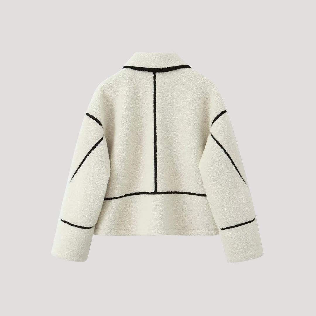 Damen - Fleecejacke - Gemütlicher Teddy Borg Stil - Weich und Warm für jeden Anlass