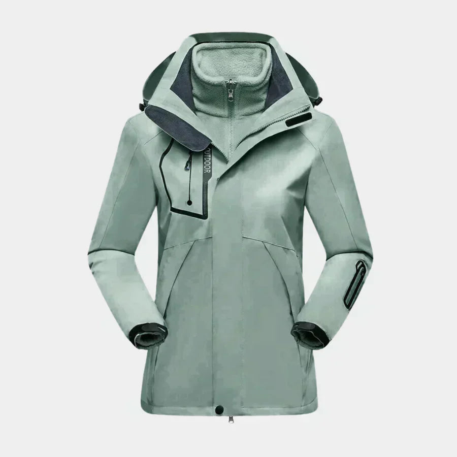 Damen - Multifunktionale Langarm Skijacke - Wetterfest & Stylisch - Perfekt für Outdoor-Aktivitäten