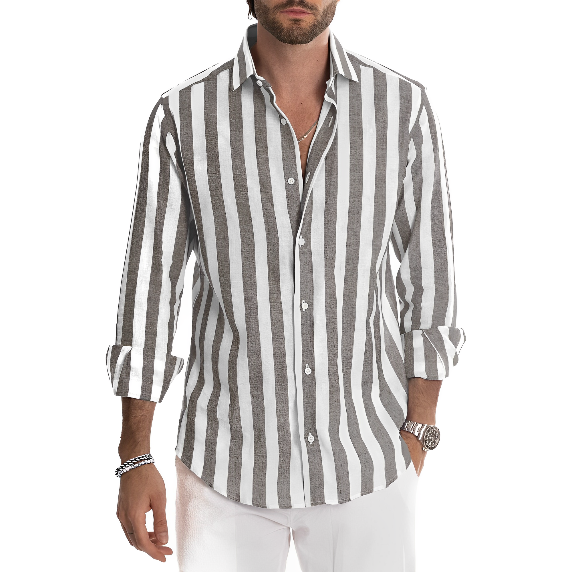 Greyson - Komfortables Herren-Sommerhemd mit Streifen