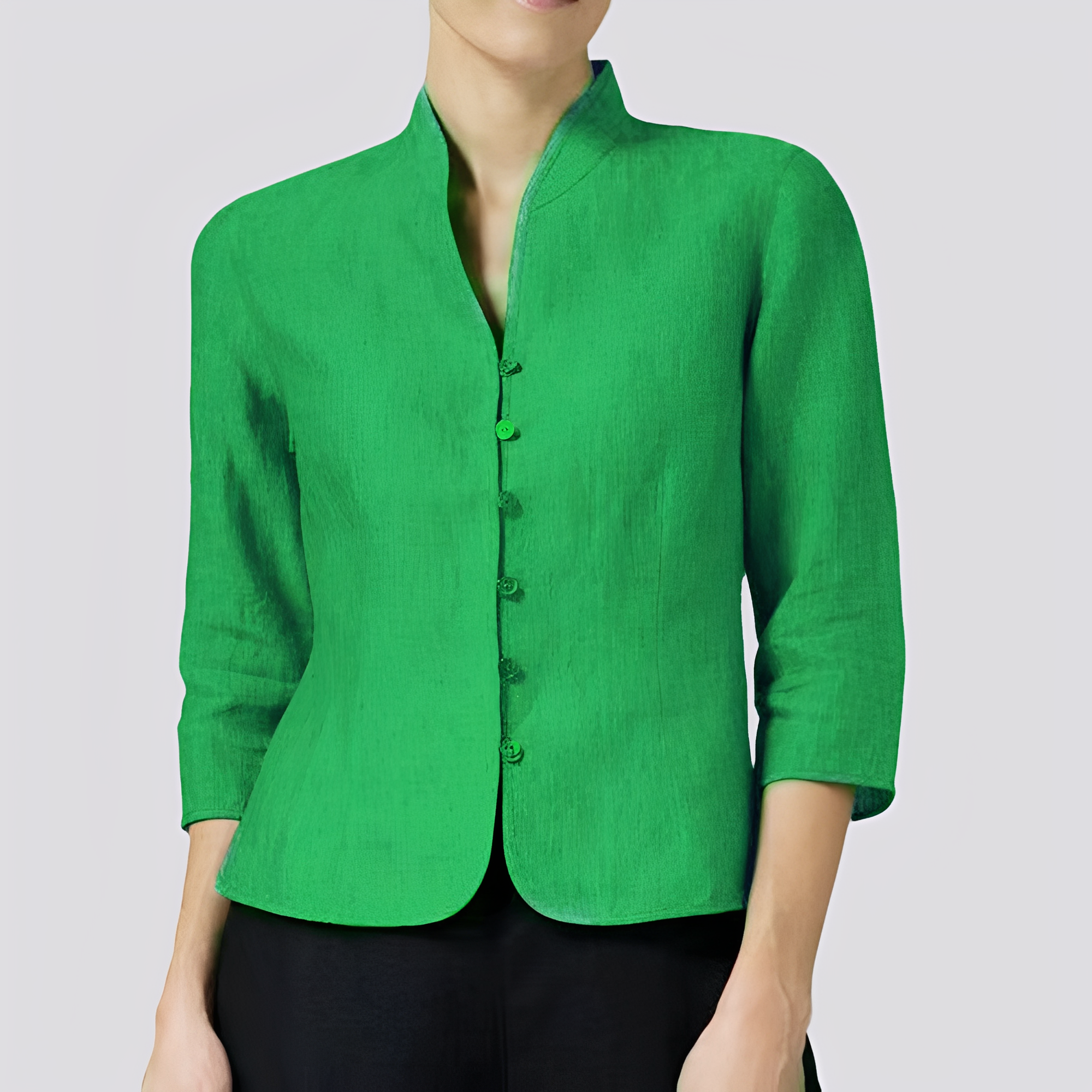 Alesha - Klassische Damenbluse mit langen Ärmeln