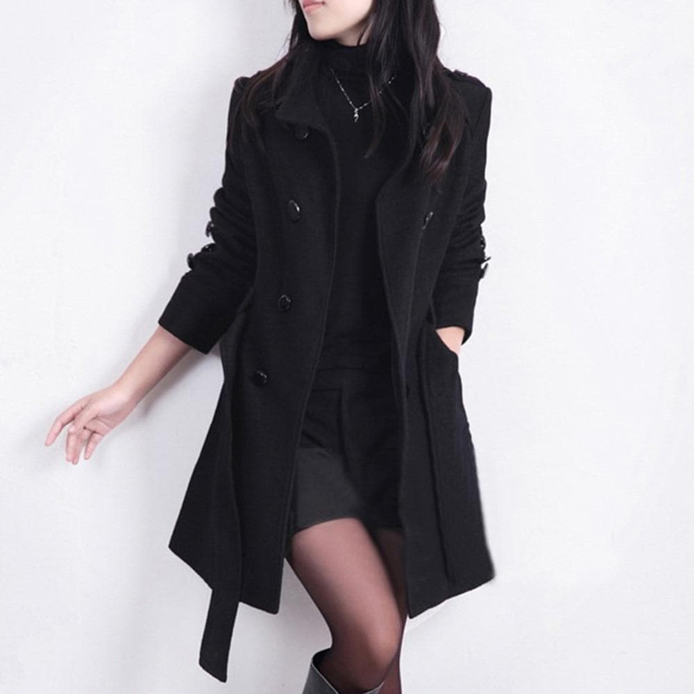 Damen - Stylischer Trenchcoat - Taillengürtel - Eleganter Wettermantel für jede Gelegenheit