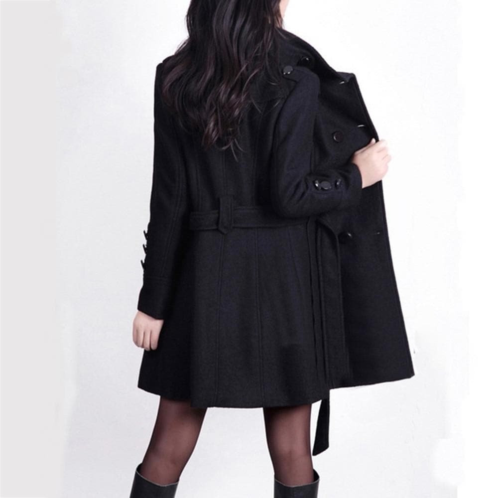Damen - Stylischer Trenchcoat - Taillengürtel - Eleganter Wettermantel für jede Gelegenheit