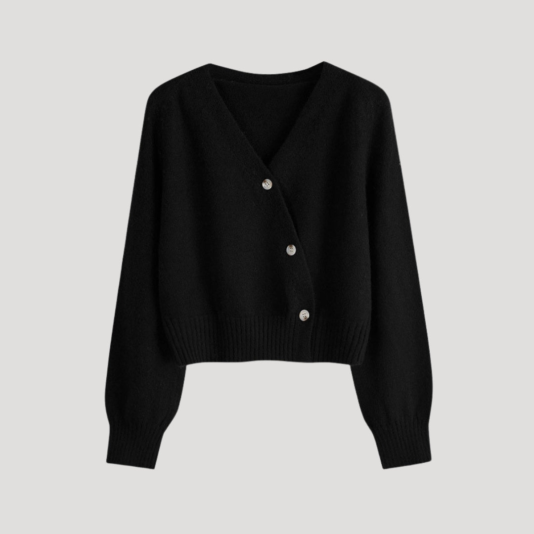 Damen - Strickjacke mit V-Ausschnitt - Weichen Stricktextur - Gemütlich & stylisch - Vielseitige Knöpfen-Jacke