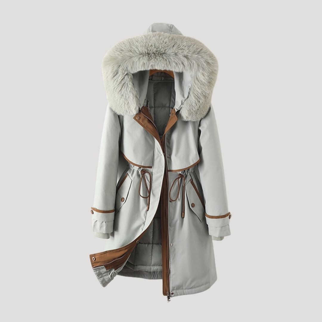 Damen - Langer Kunstfell Winterparka - Wasserdicht & Stylisch - Perfekt für kalte Tage