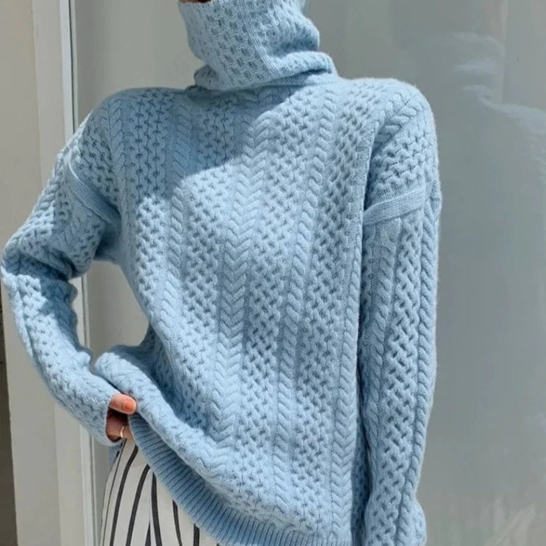 Damen - Kuscheliger pullover - Rollkragen - Weicher Strickstoff für ultimativen Komfort