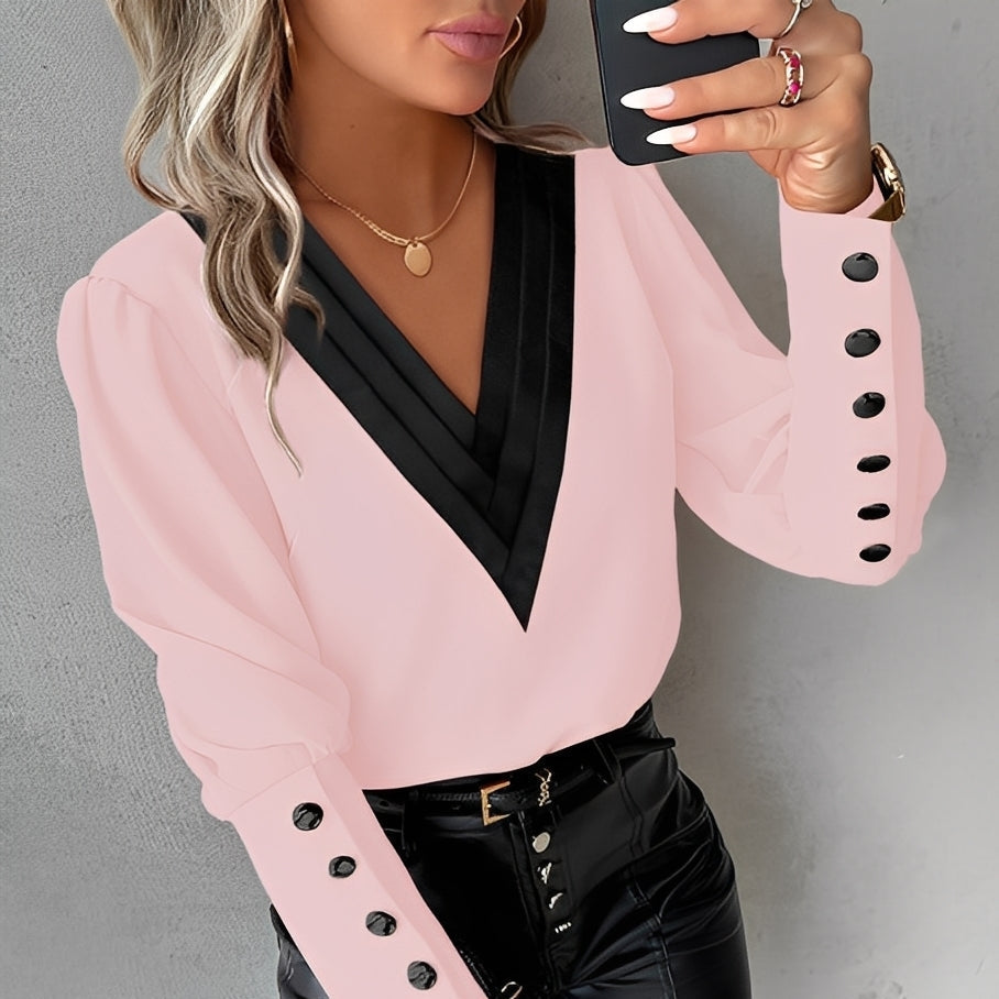 Damen - Stylische bluse - Gigot-Ärmeln - Elegante Mode für jeden Anlass - Trendy und Bequem