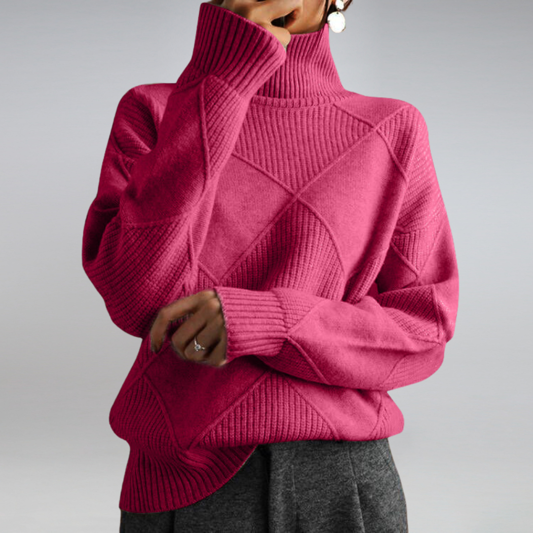 Damen - Strickpullover - Weiches und warmes Material - Rippenstruktur - Perfekt für die Wintermode