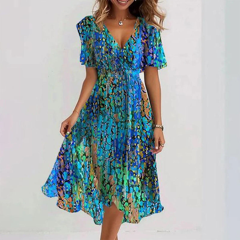 Damen - Elegantes Sommerkleid - Leichtes Material - Perfekt für warme Tage und besondere Anlässe