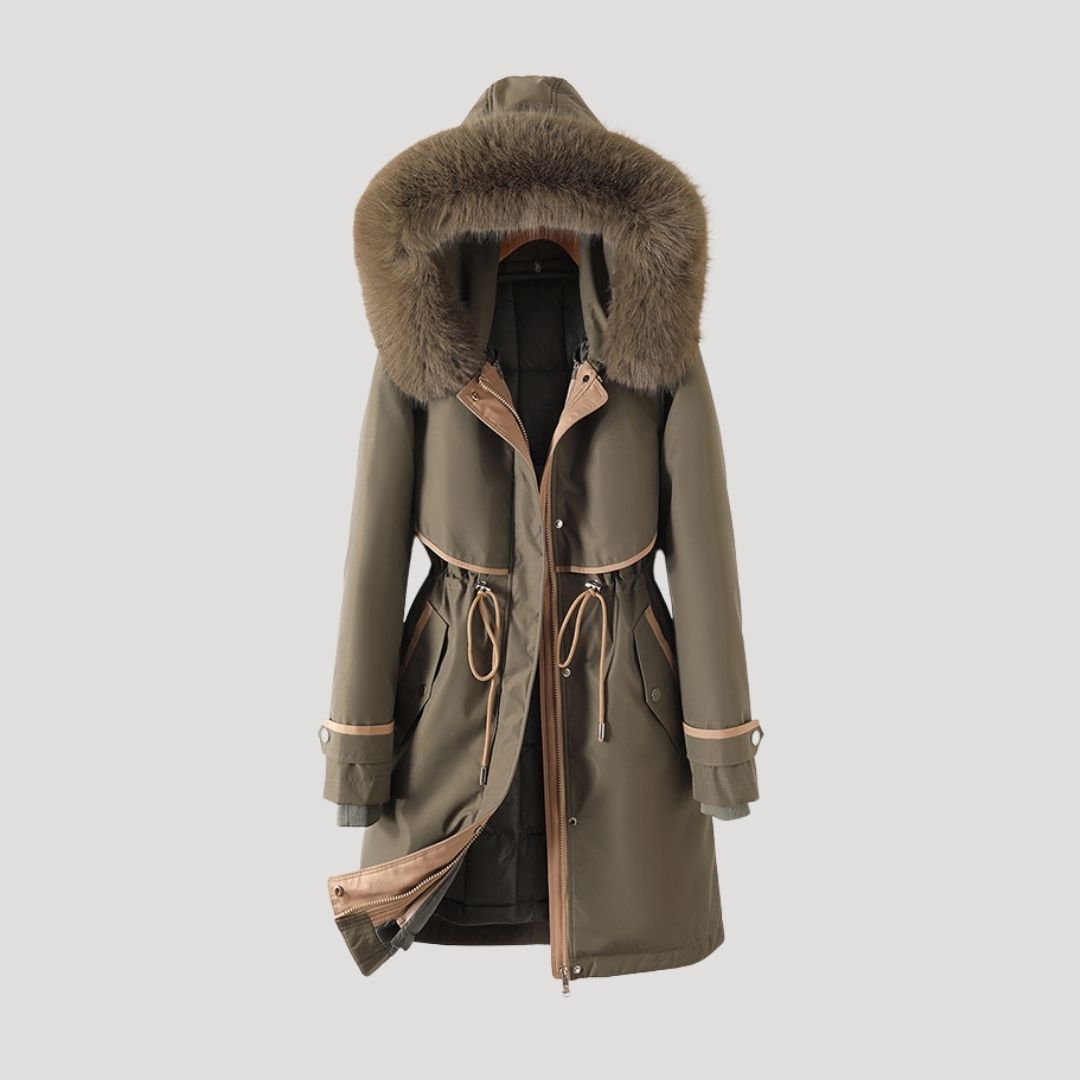 Damen - Langer Kunstfell Winterparka - Wasserdicht & Stylisch - Perfekt für kalte Tage