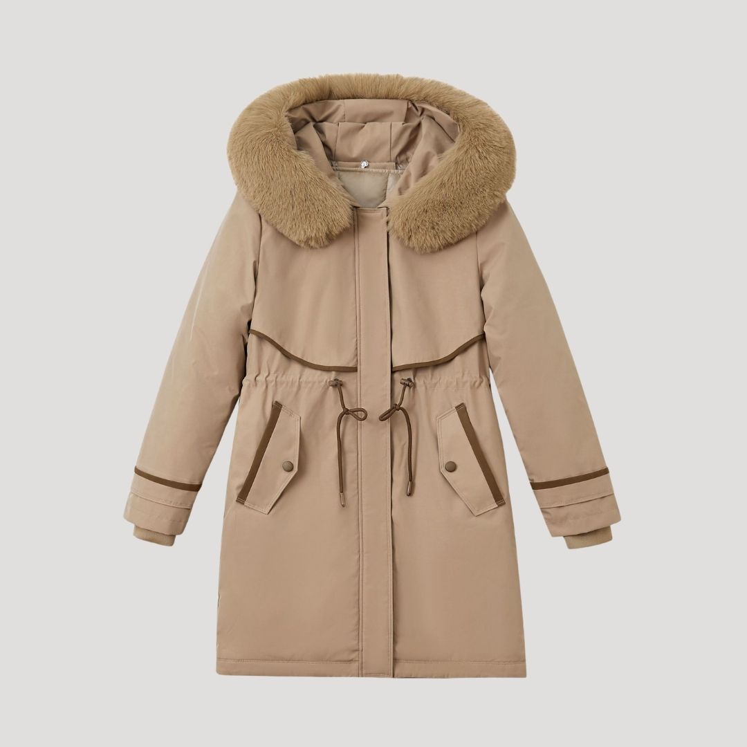 Damen - Langer Kunstfell Winterparka - Wasserdicht & Stylisch - Perfekt für kalte Tage