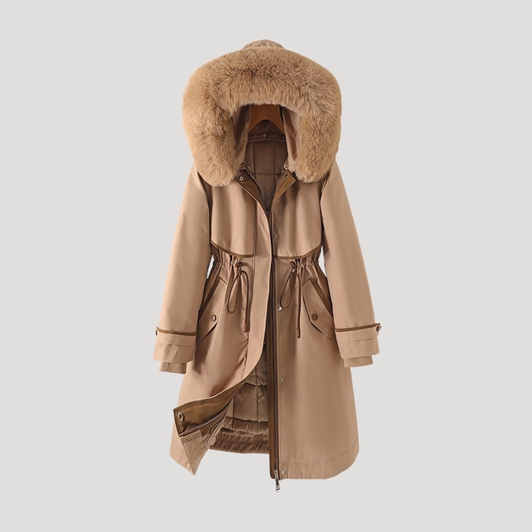 Damen - Langer Kunstfell Winterparka - Wasserdicht & Stylisch - Perfekt für kalte Tage