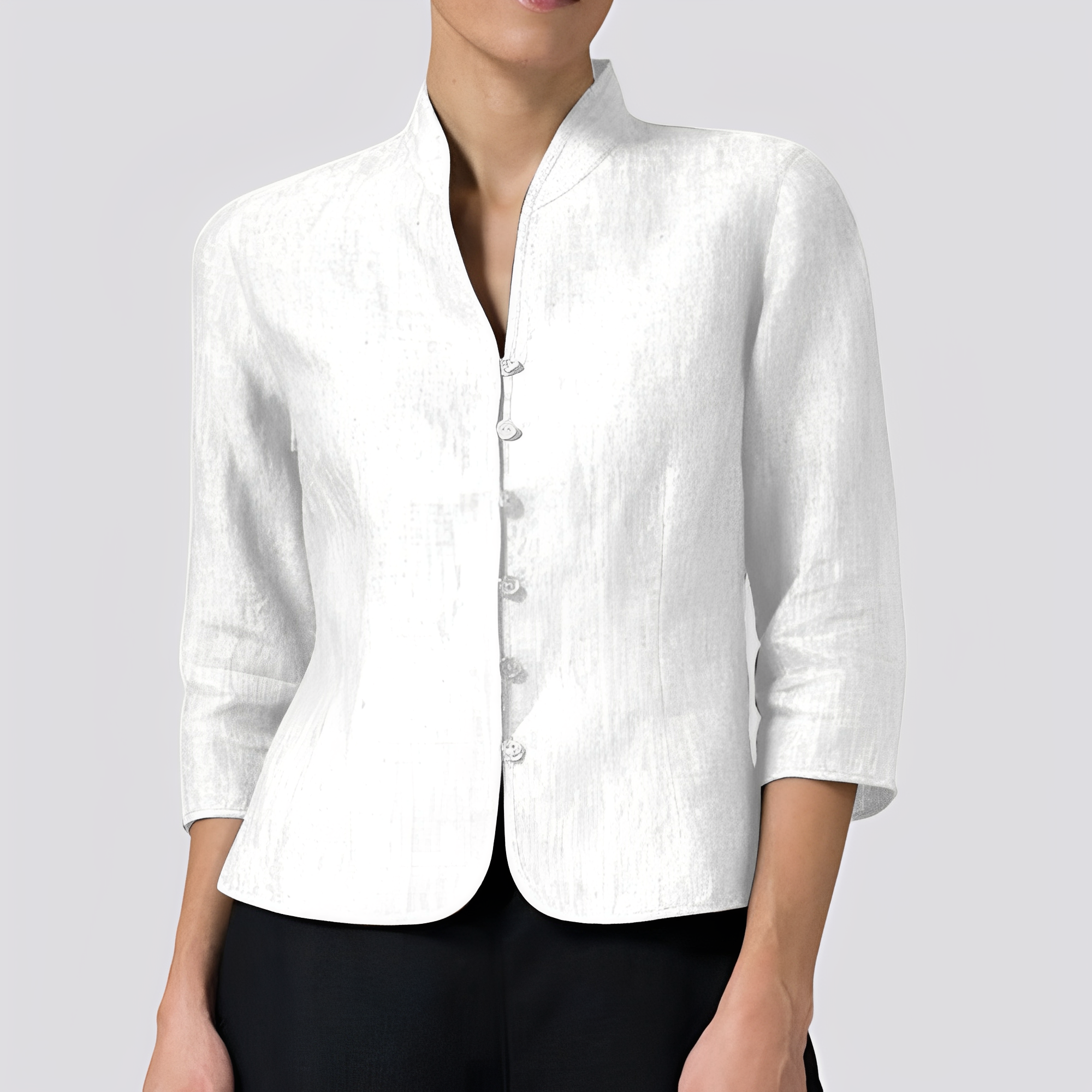 Alesha - Klassische Damenbluse mit langen Ärmeln