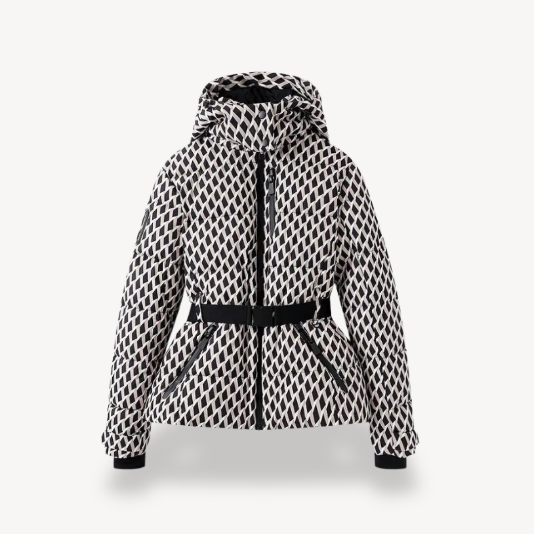 Damen - Pufferjacke - Kapuze und Gürtel - Warmer Komfort - Modischer Winterstil