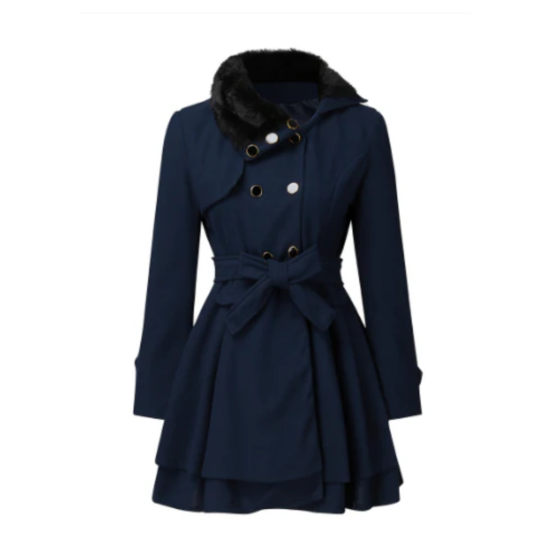 Damen - Stilvoller Trenchcoat mit Gürtel - Hochwertiger Stoff - Eleganter Look für jede Gelegenheit
