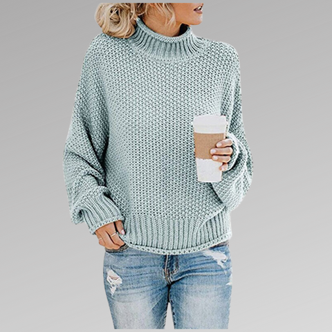 Damen - Strickpullover - Weiches Material - Rollkragen - Warmer, Bequemer Loose Fit für den perfekten Herbstlook