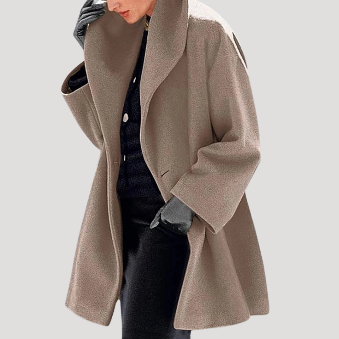 Damen - Mantel - Woll - Winter Style - Übergroßer Stil für kühle Tage