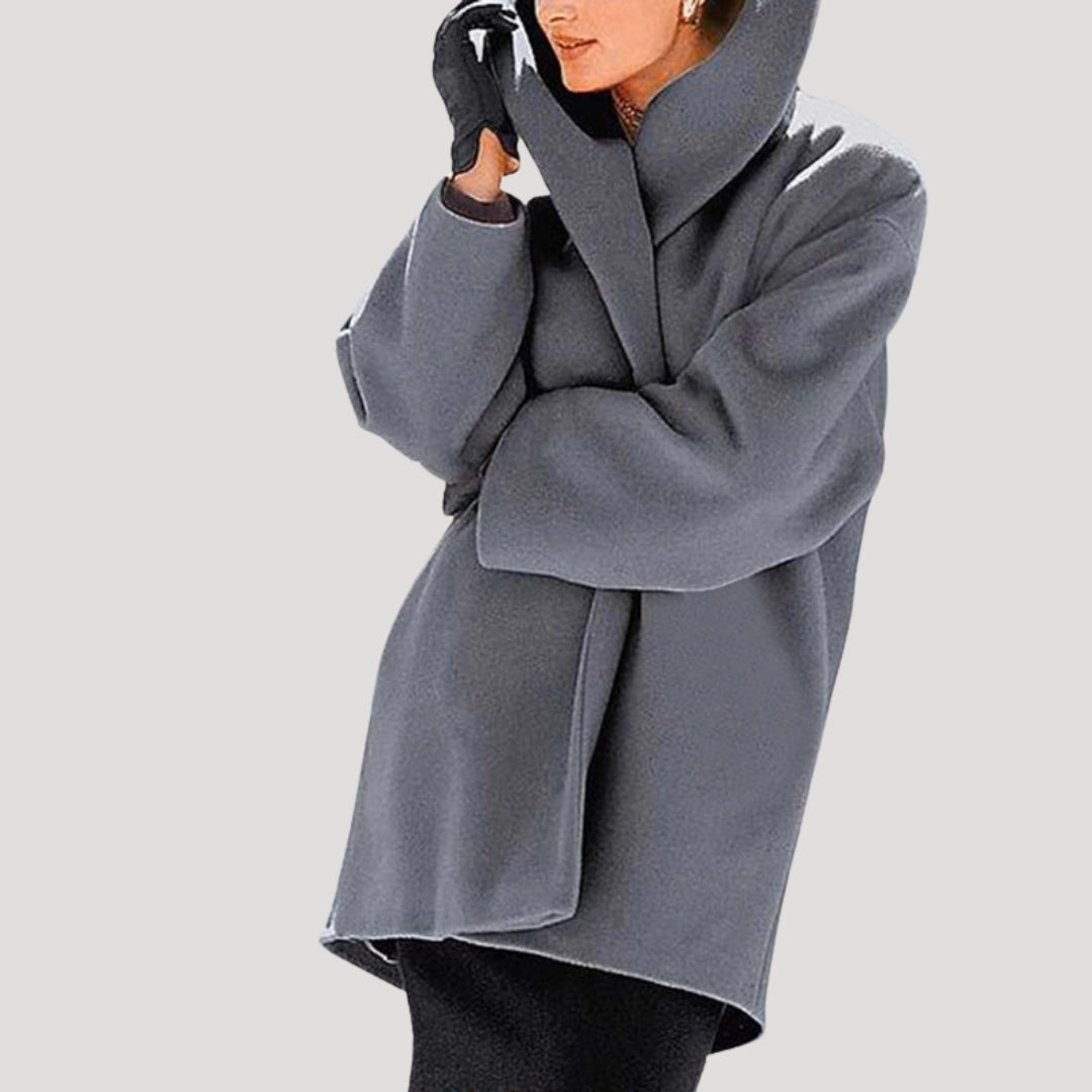 Damen - Mantel - Woll - Winter Style - Übergroßer Stil für kühle Tage