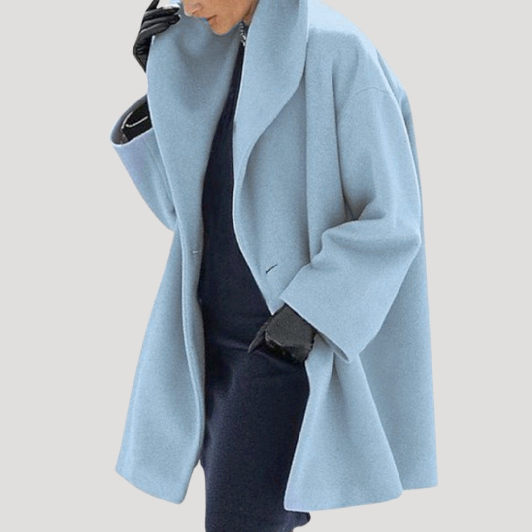 Damen - Mantel - Woll - Winter Style - Übergroßer Stil für kühle Tage