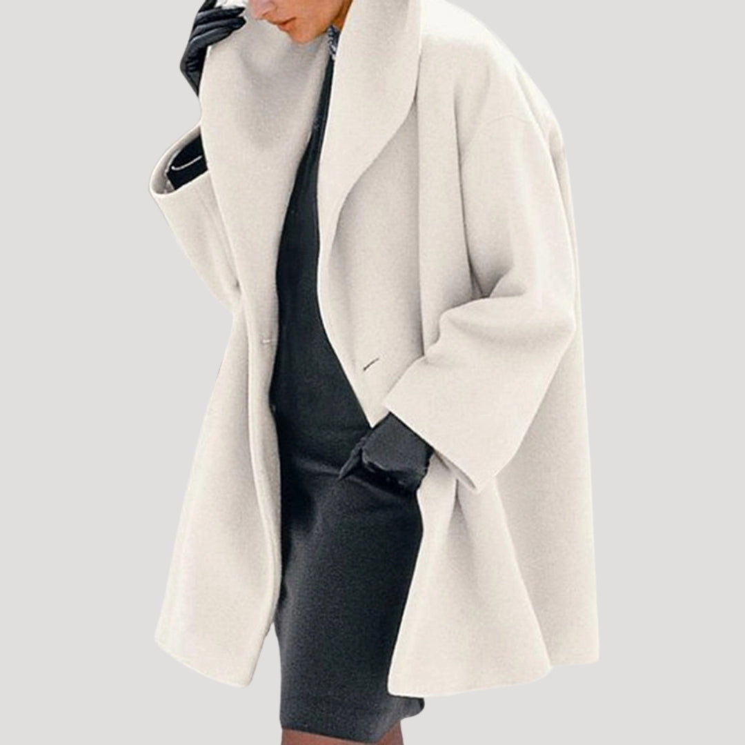 Damen - Mantel - Woll - Winter Style - Übergroßer Stil für kühle Tage