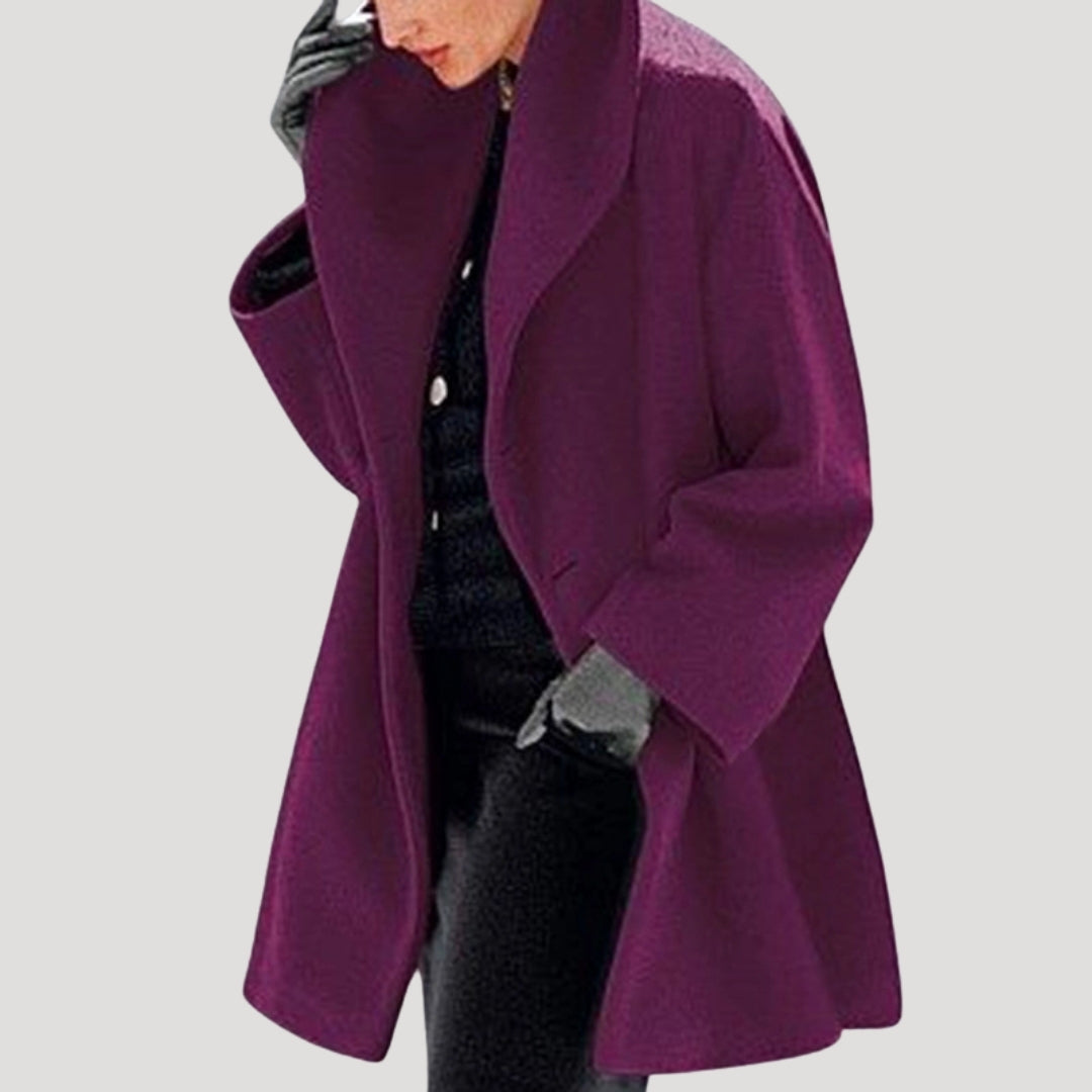 Damen - Mantel - Woll - Winter Style - Übergroßer Stil für kühle Tage