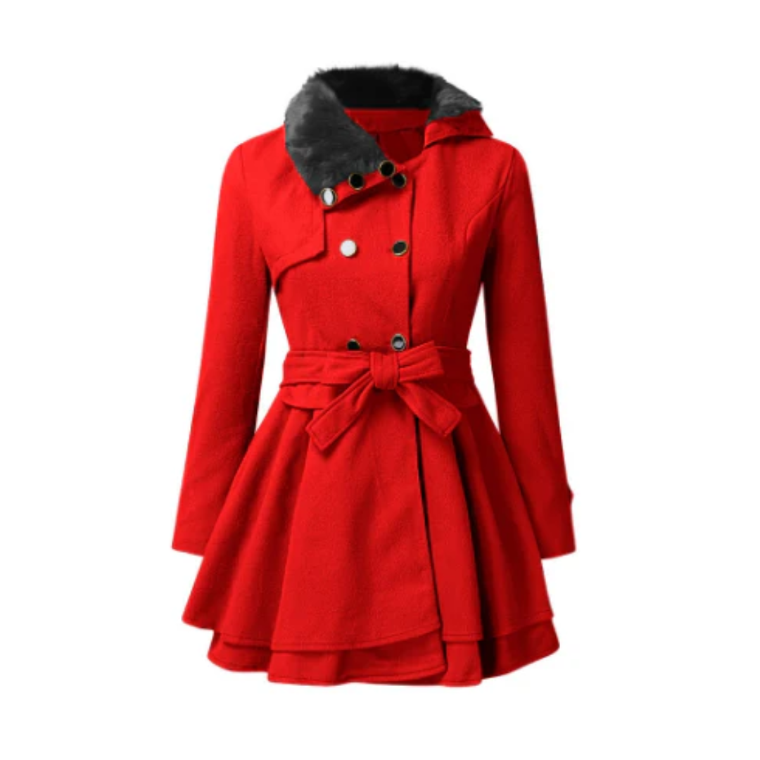 Damen - Stilvoller Trenchcoat mit Gürtel - Hochwertiger Stoff - Eleganter Look für jede Gelegenheit