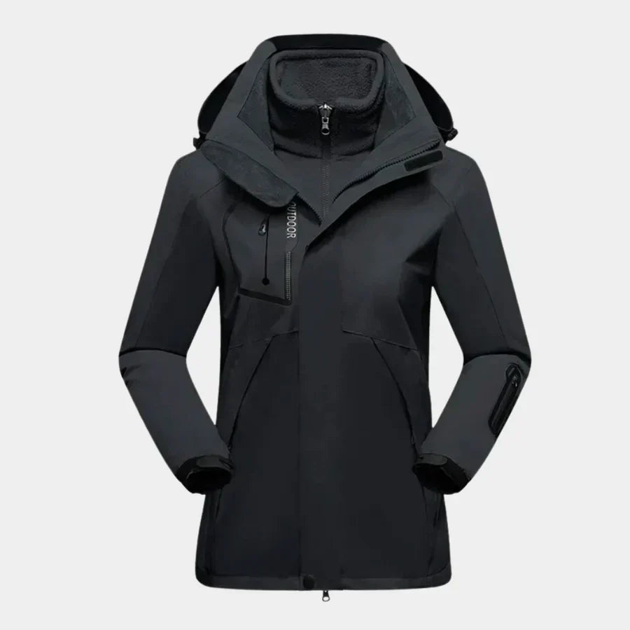 Damen - Multifunktionale Langarm Skijacke - Wetterfest & Stylisch - Perfekt für Outdoor-Aktivitäten