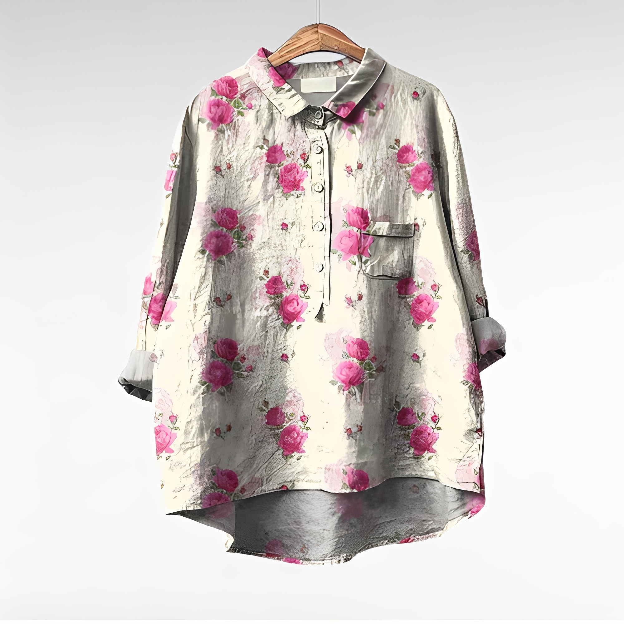 Karley - Klassische Damenblusen mit Blumenmuster