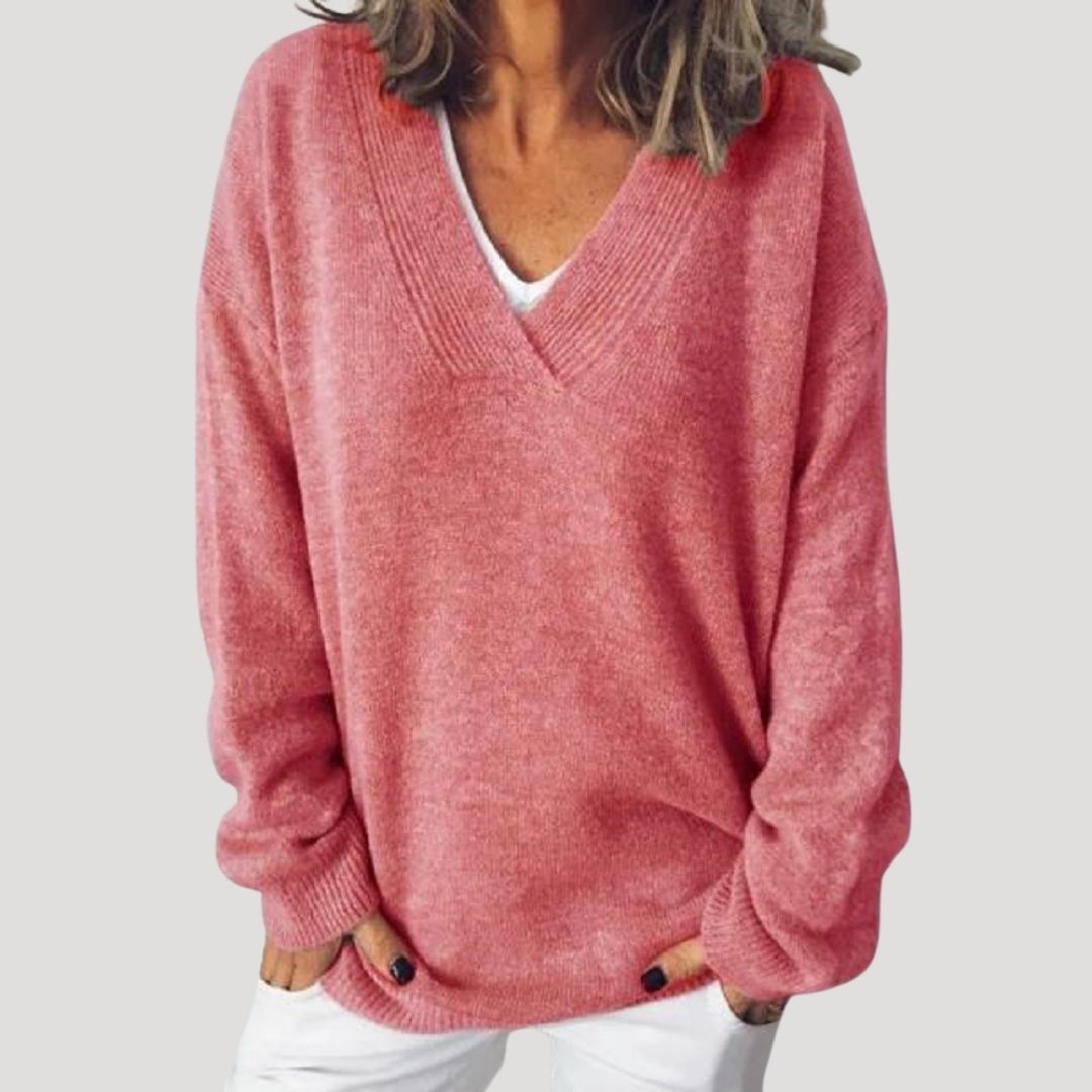Damen - Übergroßer Strickpulli - Winterstil - Perfekt für kalte Wintertage eignet