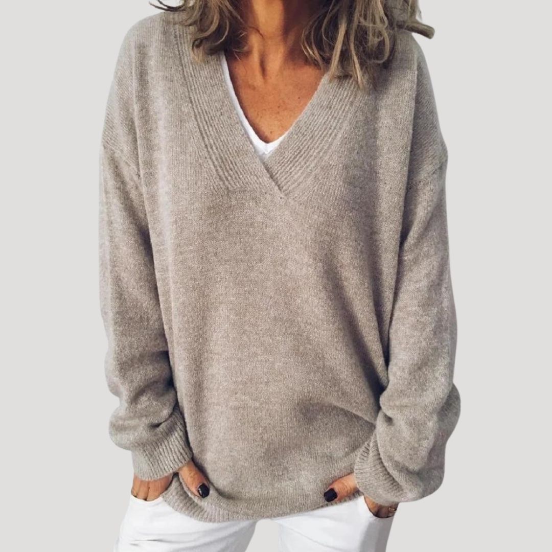 Damen - Übergroßer Strickpulli - Winterstil - Perfekt für kalte Wintertage eignet