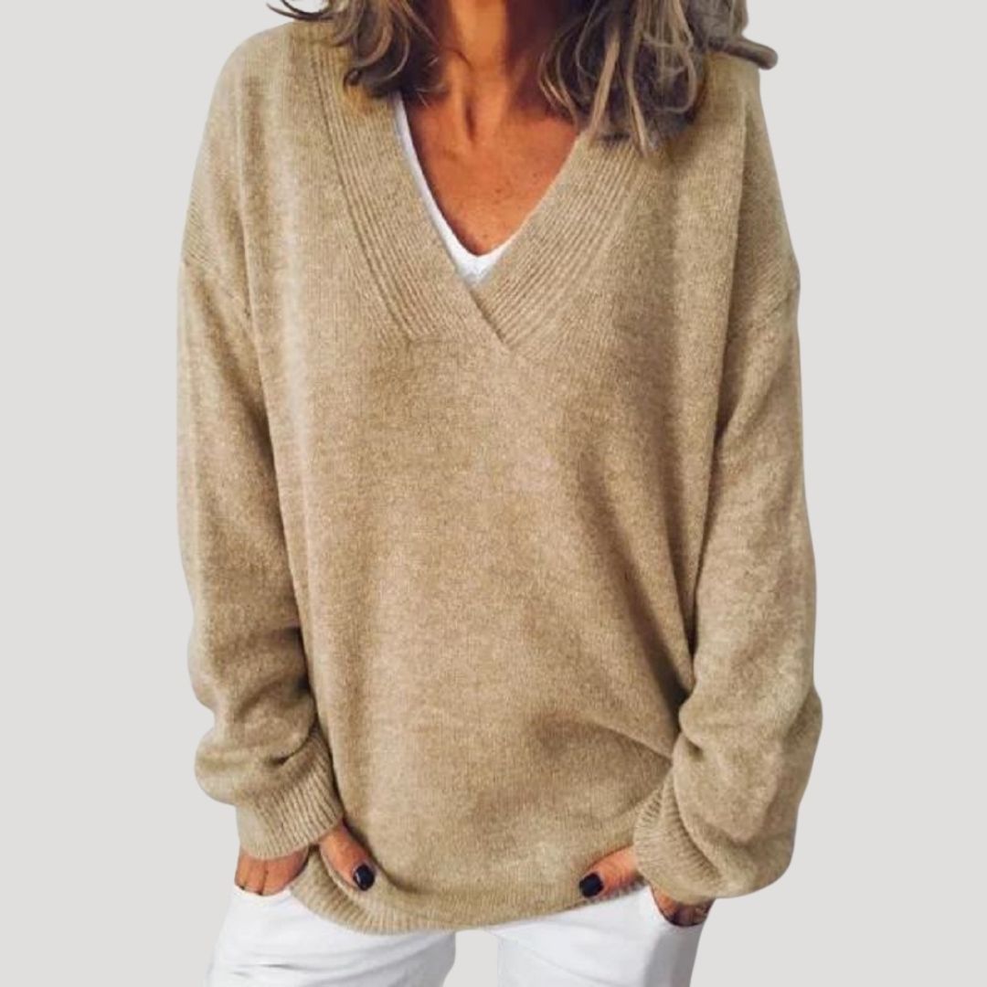 Damen - Übergroßer Strickpulli - Winterstil - Perfekt für kalte Wintertage eignet