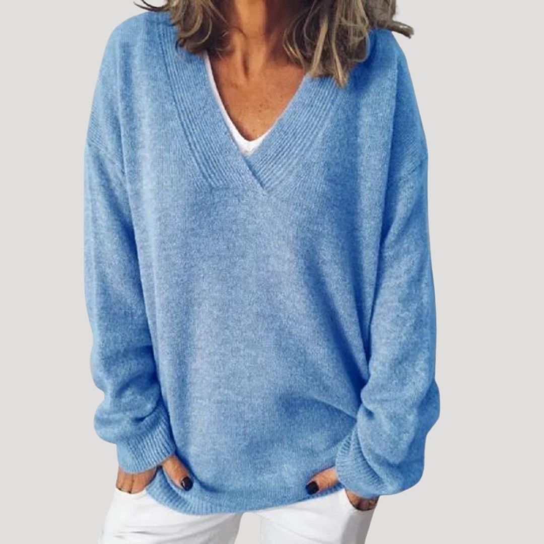 Damen - Übergroßer Strickpulli - Winterstil - Perfekt für kalte Wintertage eignet