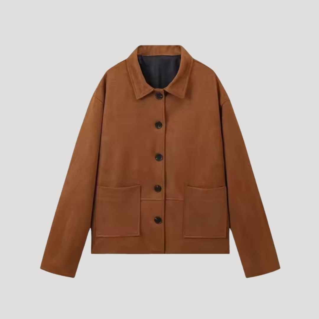 Damen - Winterjacke - Wildleder - Übergroße Still für ultimativen Komfort und Stil