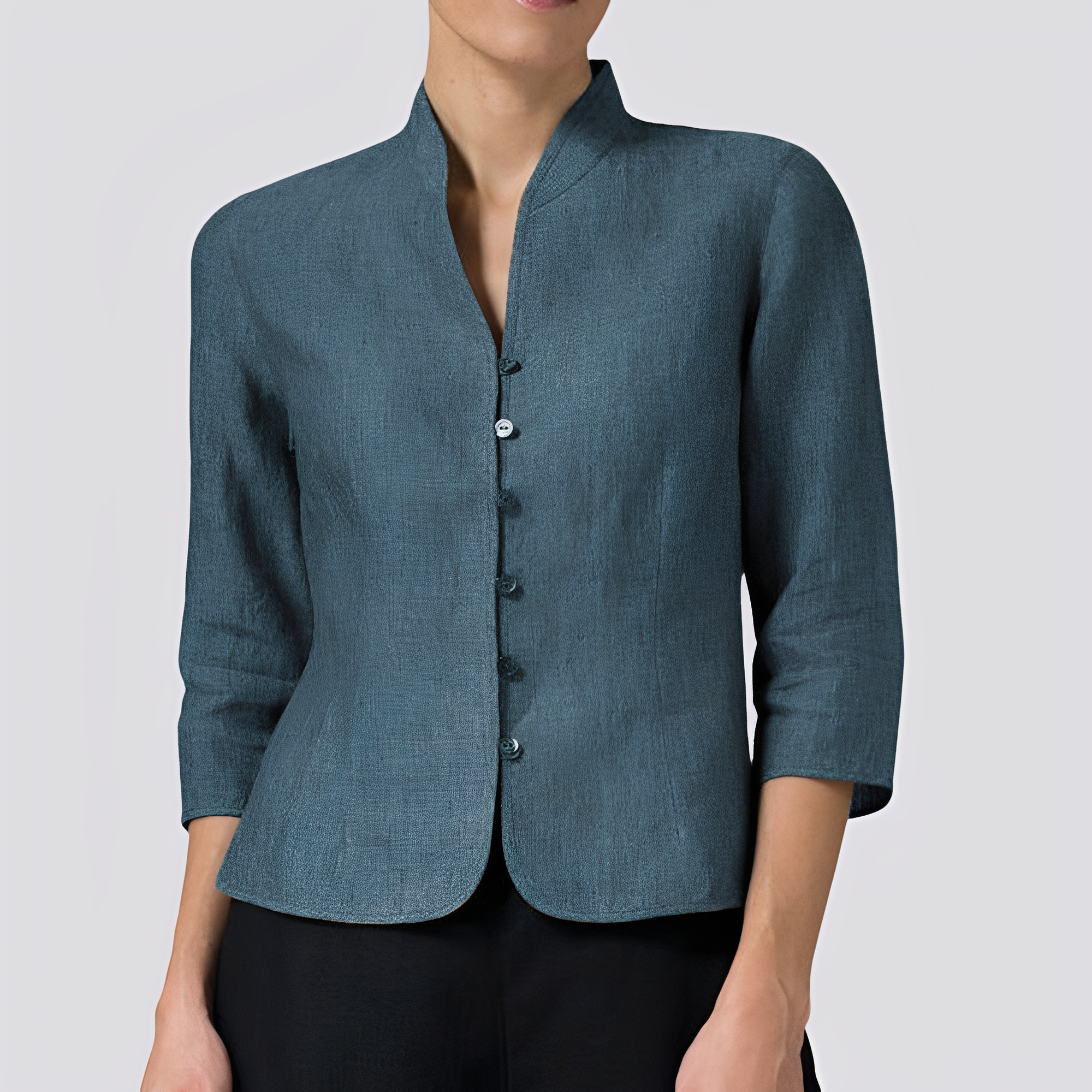 Alesha - Klassische Damenbluse mit langen Ärmeln