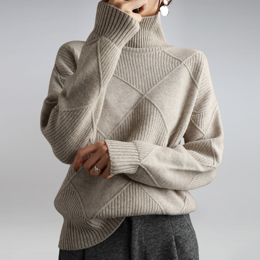 Damen - Strickpullover - Weiches und warmes Material - Rippenstruktur - Perfekt für die Wintermode